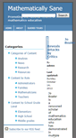 Mobile Screenshot of mathematicallysane.com